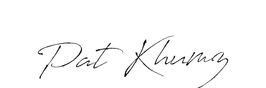 Design your own signature with our free online signature maker. With this signature software, you can create a handwritten (Antro_Vectra) signature for name Pat Khumz. Pat Khumz signature style 6 images and pictures png