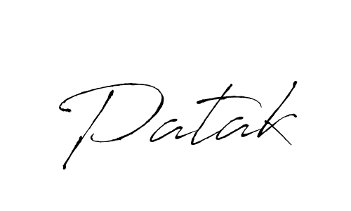 Design your own signature with our free online signature maker. With this signature software, you can create a handwritten (Antro_Vectra) signature for name Patak. Patak signature style 6 images and pictures png