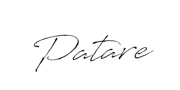 Use a signature maker to create a handwritten signature online. With this signature software, you can design (Antro_Vectra) your own signature for name Patare. Patare signature style 6 images and pictures png