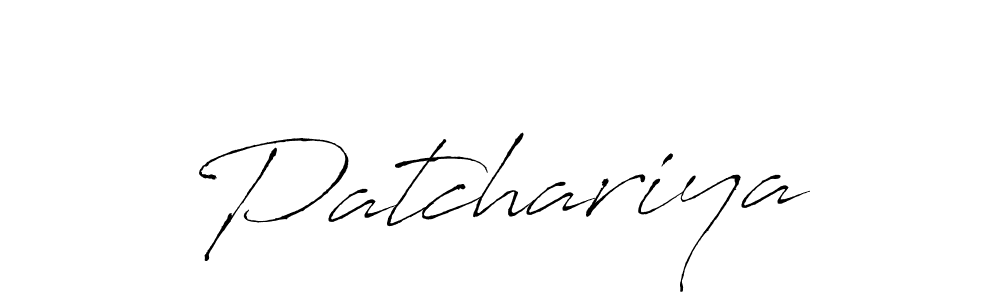 Design your own signature with our free online signature maker. With this signature software, you can create a handwritten (Antro_Vectra) signature for name Patchariya. Patchariya signature style 6 images and pictures png