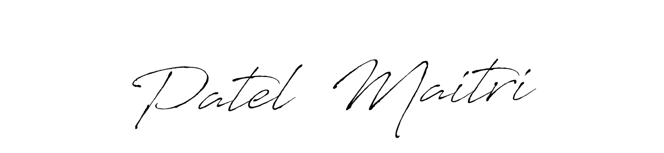 Design your own signature with our free online signature maker. With this signature software, you can create a handwritten (Antro_Vectra) signature for name Patel  Maitri. Patel  Maitri signature style 6 images and pictures png