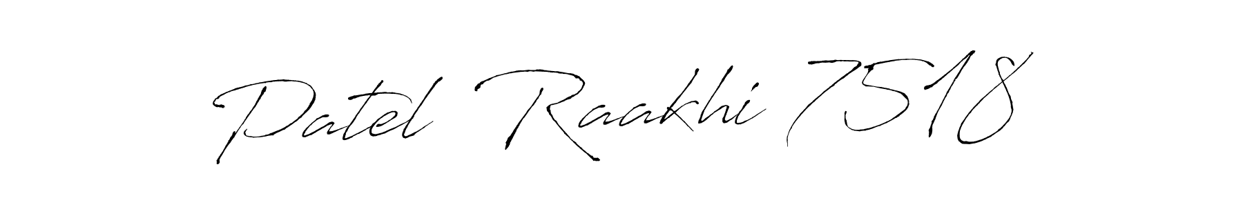 Design your own signature with our free online signature maker. With this signature software, you can create a handwritten (Antro_Vectra) signature for name Patel  Raakhi 7518. Patel  Raakhi 7518 signature style 6 images and pictures png