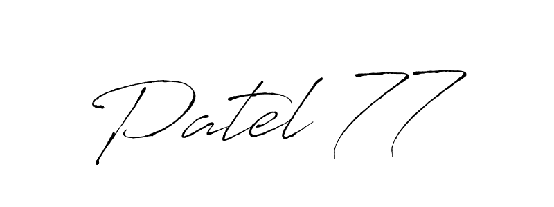 Use a signature maker to create a handwritten signature online. With this signature software, you can design (Antro_Vectra) your own signature for name Patel 77. Patel 77 signature style 6 images and pictures png