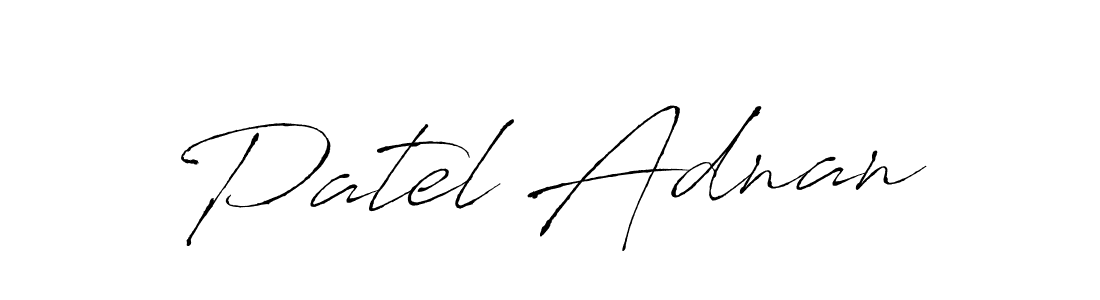 Make a beautiful signature design for name Patel Adnan. With this signature (Antro_Vectra) style, you can create a handwritten signature for free. Patel Adnan signature style 6 images and pictures png