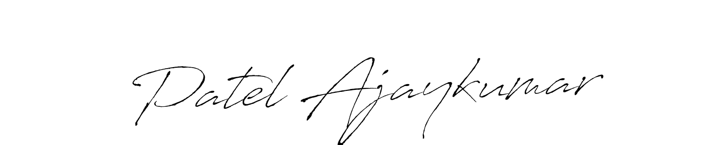 How to make Patel Ajaykumar signature? Antro_Vectra is a professional autograph style. Create handwritten signature for Patel Ajaykumar name. Patel Ajaykumar signature style 6 images and pictures png