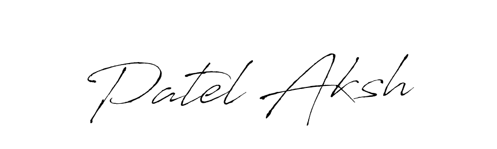 How to make Patel Aksh signature? Antro_Vectra is a professional autograph style. Create handwritten signature for Patel Aksh name. Patel Aksh signature style 6 images and pictures png