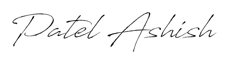 Get inspired by this graceful Antro_Vectra signature style for name Patel Ashish. Smooth loops and balanced proportions for everyday use. Patel Ashish signature style 6 images and pictures png