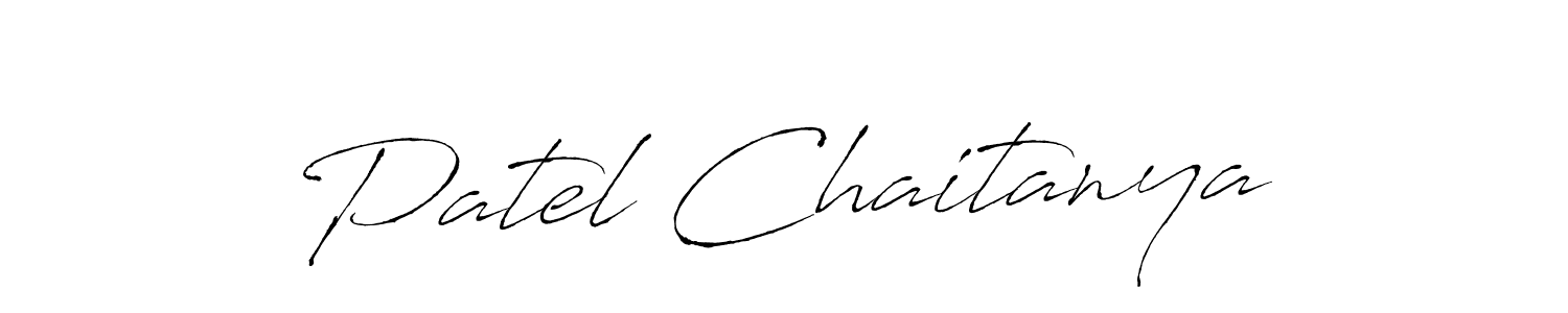 Design your own signature with our free online signature maker. With this signature software, you can create a handwritten (Antro_Vectra) signature for name Patel Chaitanya. Patel Chaitanya signature style 6 images and pictures png