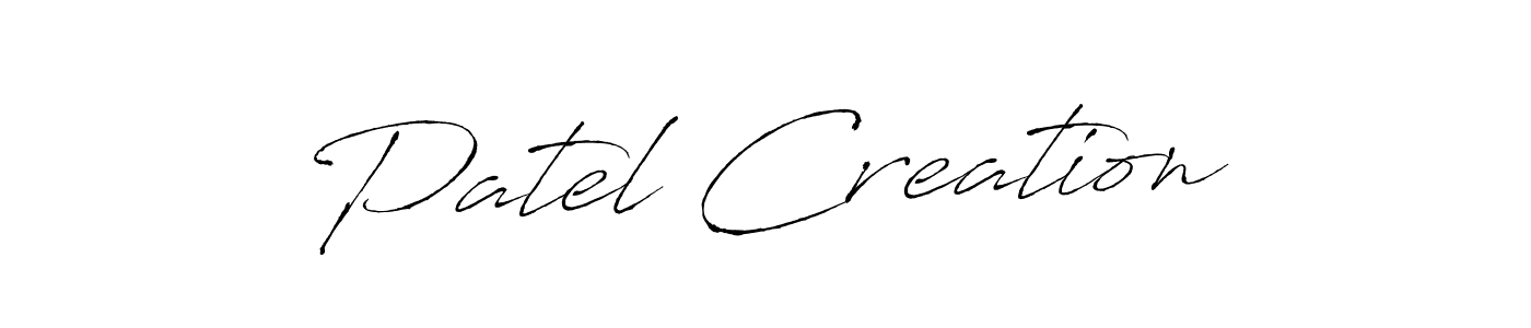 Design your own signature with our free online signature maker. With this signature software, you can create a handwritten (Antro_Vectra) signature for name Patel Creation. Patel Creation signature style 6 images and pictures png