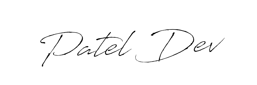 How to make Patel Dev name signature. Use Antro_Vectra style for creating short signs online. This is the latest handwritten sign. Patel Dev signature style 6 images and pictures png