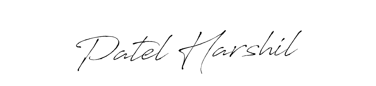 Create a beautiful signature design for name Patel Harshil. With this signature (Antro_Vectra) fonts, you can make a handwritten signature for free. Patel Harshil signature style 6 images and pictures png