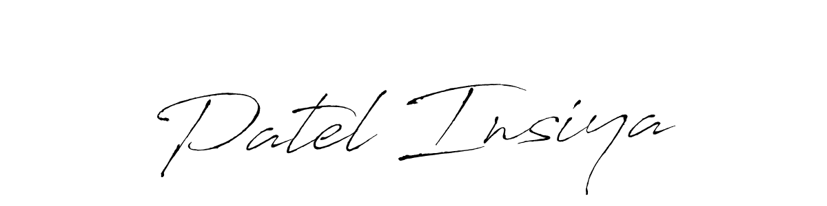 Make a beautiful signature design for name Patel Insiya. With this signature (Antro_Vectra) style, you can create a handwritten signature for free. Patel Insiya signature style 6 images and pictures png