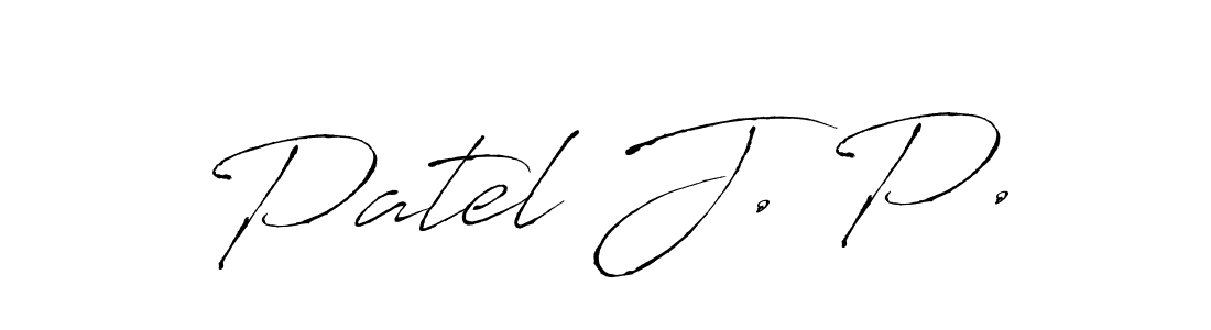 You should practise on your own different ways (Antro_Vectra) to write your name (Patel J. P.) in signature. don't let someone else do it for you. Patel J. P. signature style 6 images and pictures png