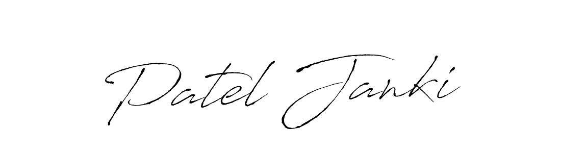 Design your own signature with our free online signature maker. With this signature software, you can create a handwritten (Antro_Vectra) signature for name Patel Janki. Patel Janki signature style 6 images and pictures png