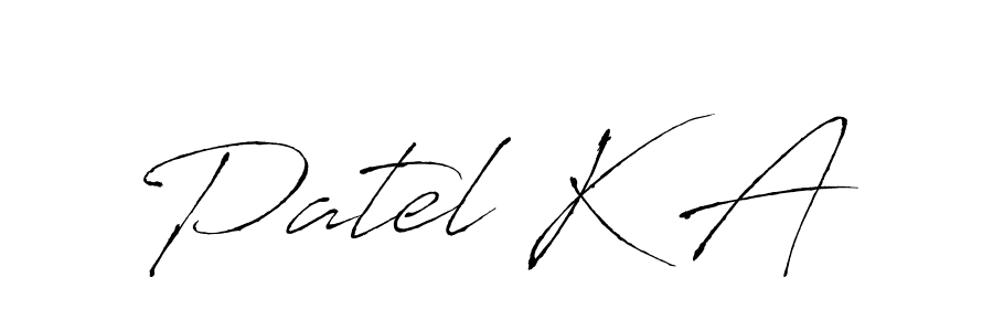 Use a signature maker to create a handwritten signature online. With this signature software, you can design (Antro_Vectra) your own signature for name Patel K A. Patel K A signature style 6 images and pictures png