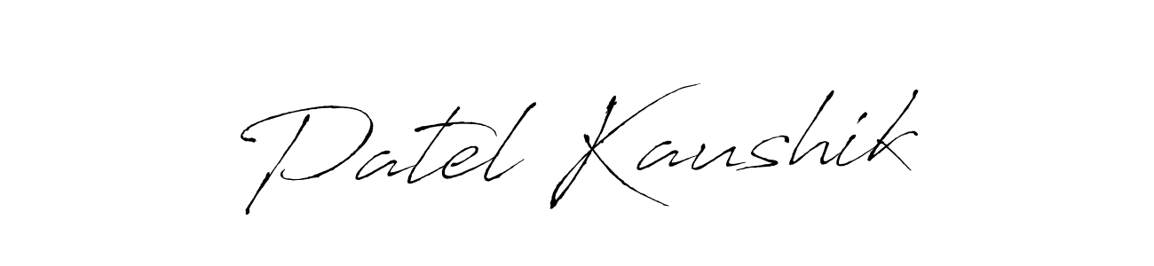 Antro_Vectra is a professional signature style that is perfect for those who want to add a touch of class to their signature. It is also a great choice for those who want to make their signature more unique. Get Patel Kaushik name to fancy signature for free. Patel Kaushik signature style 6 images and pictures png