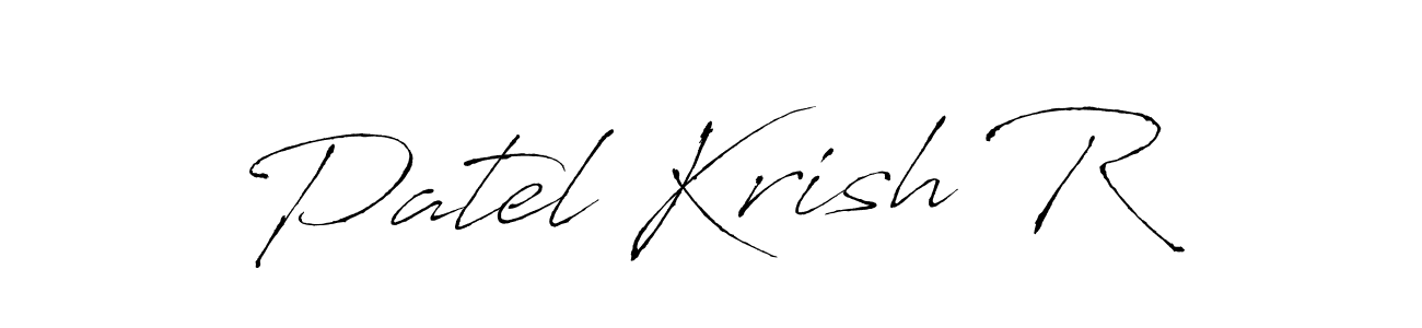 You should practise on your own different ways (Antro_Vectra) to write your name (Patel Krish R) in signature. don't let someone else do it for you. Patel Krish R signature style 6 images and pictures png