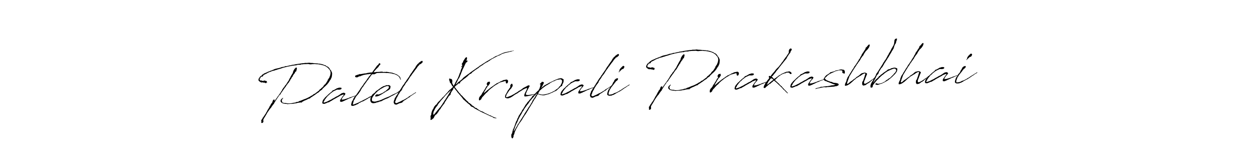 Also we have Patel Krupali Prakashbhai name is the best signature style. Create professional handwritten signature collection using Antro_Vectra autograph style. Patel Krupali Prakashbhai signature style 6 images and pictures png