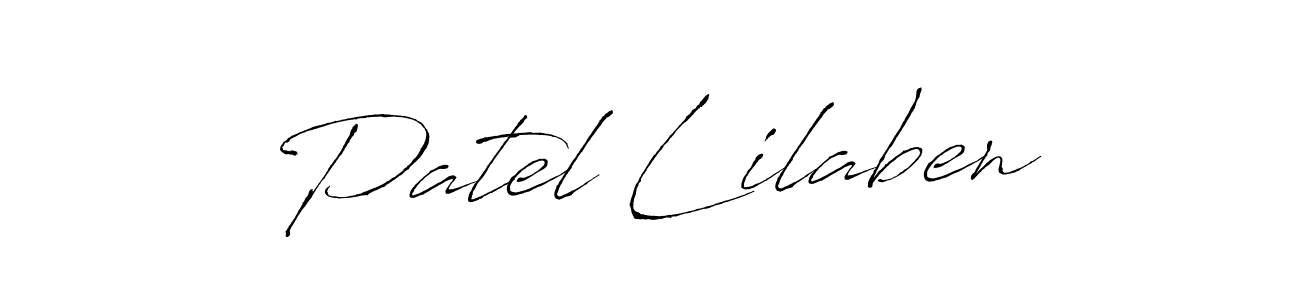 The best way (Antro_Vectra) to make a short signature is to pick only two or three words in your name. The name Patel Lilaben include a total of six letters. For converting this name. Patel Lilaben signature style 6 images and pictures png
