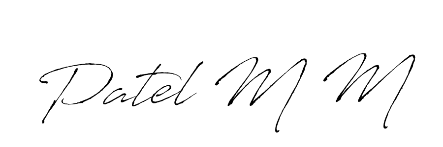 Patel M M stylish signature style. Best Handwritten Sign (Antro_Vectra) for my name. Handwritten Signature Collection Ideas for my name Patel M M. Patel M M signature style 6 images and pictures png