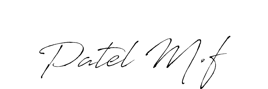 Make a beautiful signature design for name Patel M.f. With this signature (Antro_Vectra) style, you can create a handwritten signature for free. Patel M.f signature style 6 images and pictures png