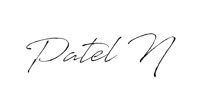 How to make Patel N signature? Antro_Vectra is a professional autograph style. Create handwritten signature for Patel N name. Patel N signature style 6 images and pictures png