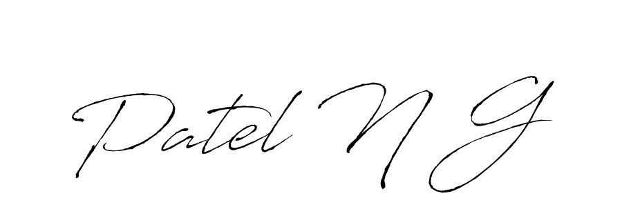 Create a beautiful signature design for name Patel N G. With this signature (Antro_Vectra) fonts, you can make a handwritten signature for free. Patel N G signature style 6 images and pictures png