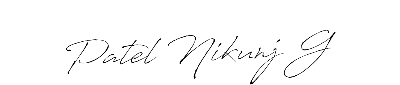 Antro_Vectra is a professional signature style that is perfect for those who want to add a touch of class to their signature. It is also a great choice for those who want to make their signature more unique. Get Patel Nikunj G name to fancy signature for free. Patel Nikunj G signature style 6 images and pictures png