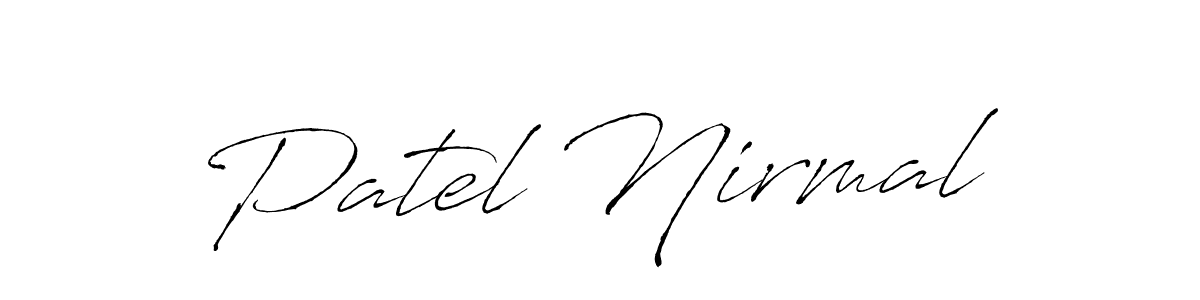 Patel Nirmal stylish signature style. Best Handwritten Sign (Antro_Vectra) for my name. Handwritten Signature Collection Ideas for my name Patel Nirmal. Patel Nirmal signature style 6 images and pictures png