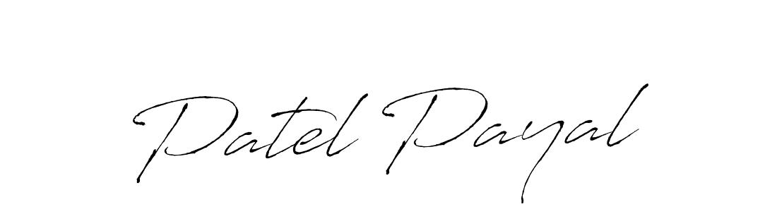 Design your own signature with our free online signature maker. With this signature software, you can create a handwritten (Antro_Vectra) signature for name Patel Payal. Patel Payal signature style 6 images and pictures png