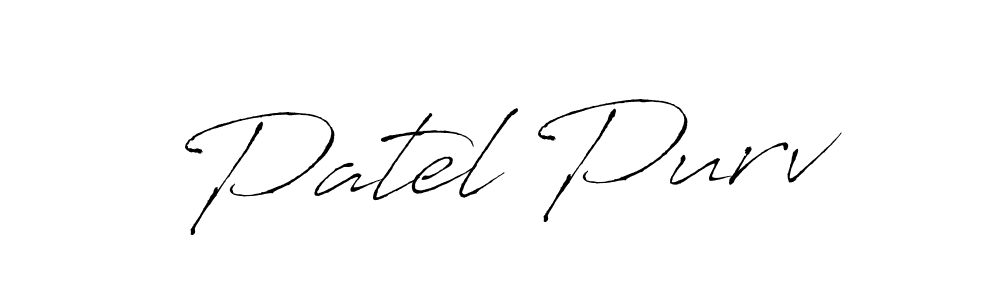 Design your own signature with our free online signature maker. With this signature software, you can create a handwritten (Antro_Vectra) signature for name Patel Purv. Patel Purv signature style 6 images and pictures png