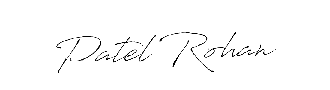 Also we have Patel Rohan name is the best signature style. Create professional handwritten signature collection using Antro_Vectra autograph style. Patel Rohan signature style 6 images and pictures png