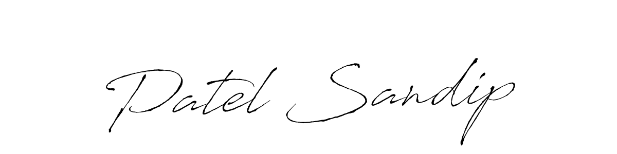 Patel Sandip stylish signature style. Best Handwritten Sign (Antro_Vectra) for my name. Handwritten Signature Collection Ideas for my name Patel Sandip. Patel Sandip signature style 6 images and pictures png