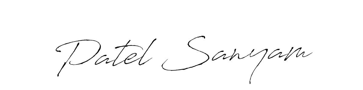Patel Sanyam stylish signature style. Best Handwritten Sign (Antro_Vectra) for my name. Handwritten Signature Collection Ideas for my name Patel Sanyam. Patel Sanyam signature style 6 images and pictures png