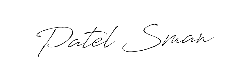 Create a beautiful signature design for name Patel Sman. With this signature (Antro_Vectra) fonts, you can make a handwritten signature for free. Patel Sman signature style 6 images and pictures png