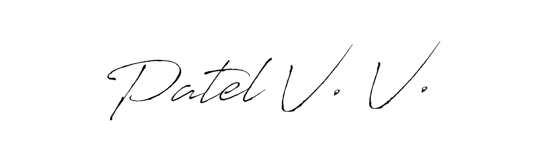 Create a beautiful signature design for name Patel V. V.. With this signature (Antro_Vectra) fonts, you can make a handwritten signature for free. Patel V. V. signature style 6 images and pictures png