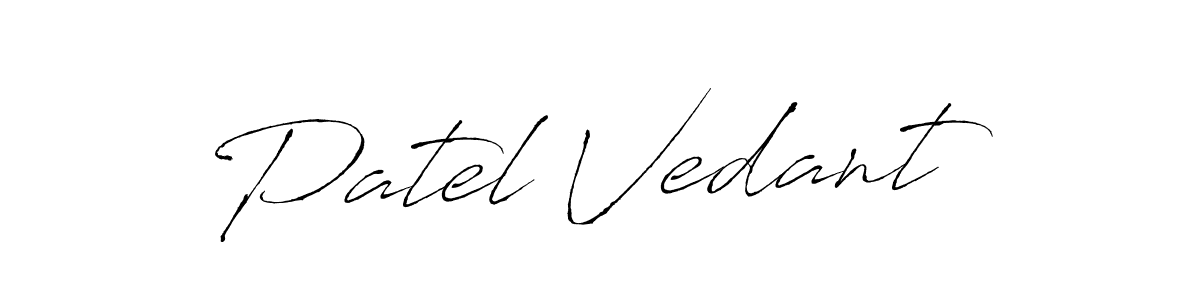 Also we have Patel Vedant name is the best signature style. Create professional handwritten signature collection using Antro_Vectra autograph style. Patel Vedant signature style 6 images and pictures png