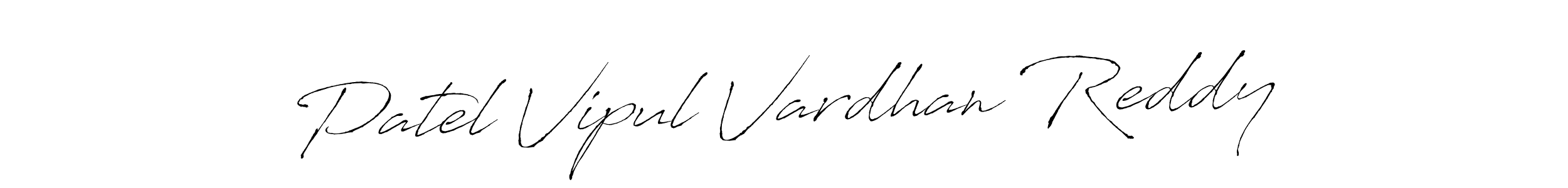 Antro_Vectra is a professional signature style that is perfect for those who want to add a touch of class to their signature. It is also a great choice for those who want to make their signature more unique. Get Patel Vipul Vardhan Reddy name to fancy signature for free. Patel Vipul Vardhan Reddy signature style 6 images and pictures png