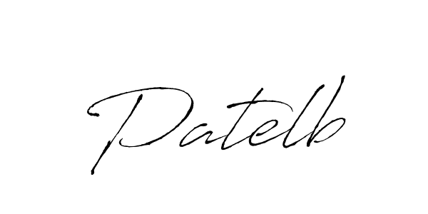 Design your own signature with our free online signature maker. With this signature software, you can create a handwritten (Antro_Vectra) signature for name Patelb. Patelb signature style 6 images and pictures png