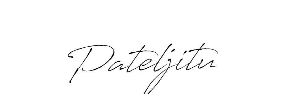 Make a beautiful signature design for name Pateljitu. With this signature (Antro_Vectra) style, you can create a handwritten signature for free. Pateljitu signature style 6 images and pictures png