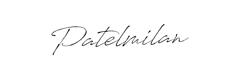 Create a beautiful signature design for name Patelmilan. With this signature (Antro_Vectra) fonts, you can make a handwritten signature for free. Patelmilan signature style 6 images and pictures png