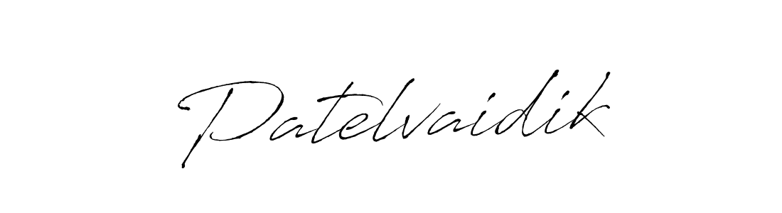 Make a beautiful signature design for name Patelvaidik. With this signature (Antro_Vectra) style, you can create a handwritten signature for free. Patelvaidik signature style 6 images and pictures png