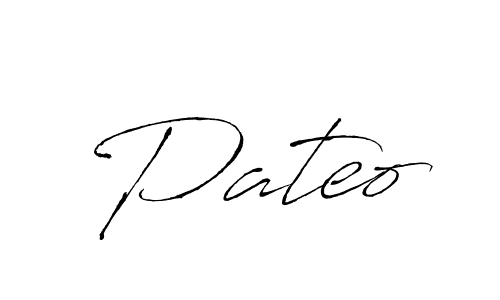 Use a signature maker to create a handwritten signature online. With this signature software, you can design (Antro_Vectra) your own signature for name Pateo. Pateo signature style 6 images and pictures png