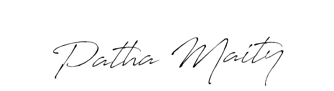 Design your own signature with our free online signature maker. With this signature software, you can create a handwritten (Antro_Vectra) signature for name Patha Maity. Patha Maity signature style 6 images and pictures png