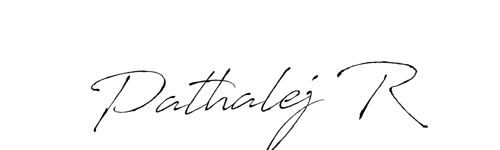 Make a beautiful signature design for name Pathalej R. With this signature (Antro_Vectra) style, you can create a handwritten signature for free. Pathalej R signature style 6 images and pictures png