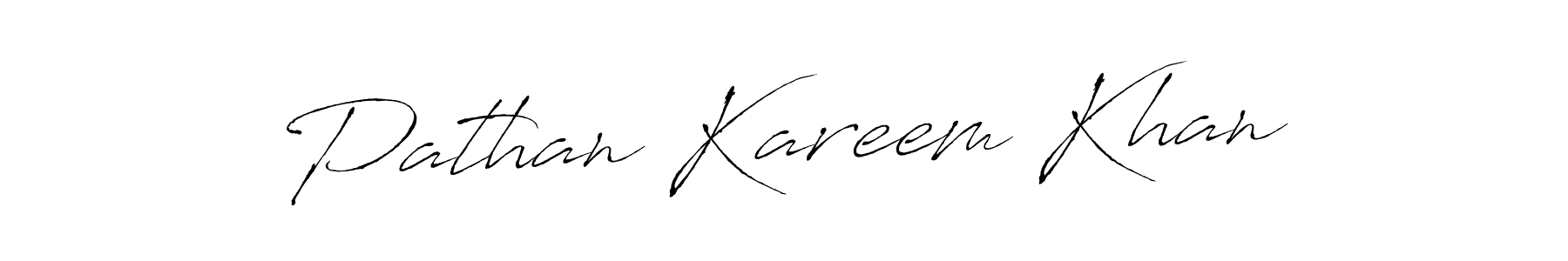 Design your own signature with our free online signature maker. With this signature software, you can create a handwritten (Antro_Vectra) signature for name Pathan Kareem Khan. Pathan Kareem Khan signature style 6 images and pictures png