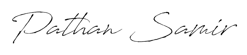 Get an exclusive digital autograph for Pathan Samir. The Antro_Vectra typeface captures the charm of real penmanship on paper. Pathan Samir signature style 6 images and pictures png