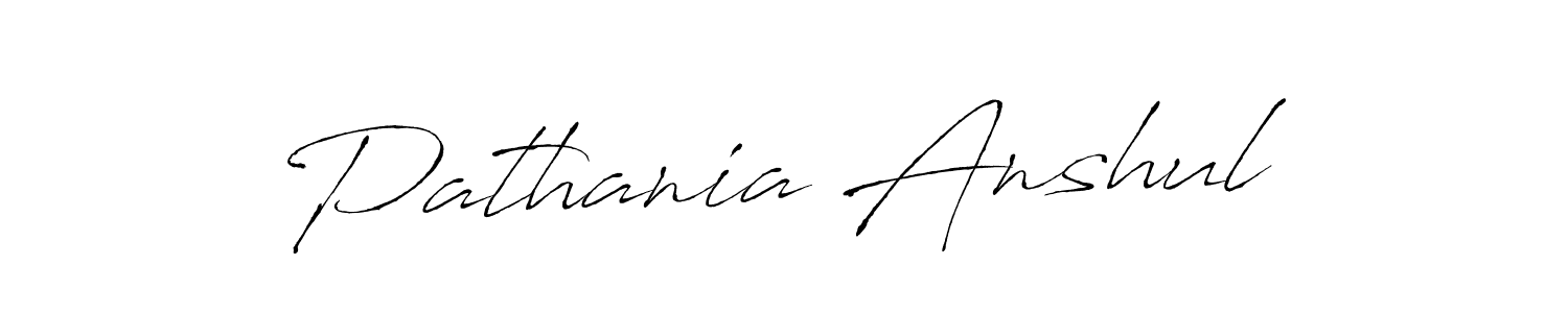 Make a beautiful signature design for name Pathania Anshul. With this signature (Antro_Vectra) style, you can create a handwritten signature for free. Pathania Anshul signature style 6 images and pictures png