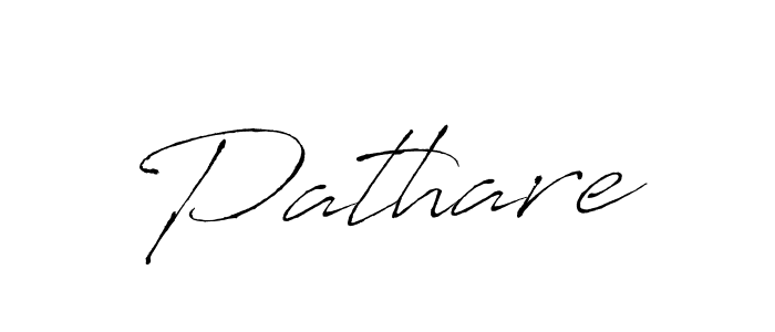 Use a signature maker to create a handwritten signature online. With this signature software, you can design (Antro_Vectra) your own signature for name Pathare. Pathare signature style 6 images and pictures png