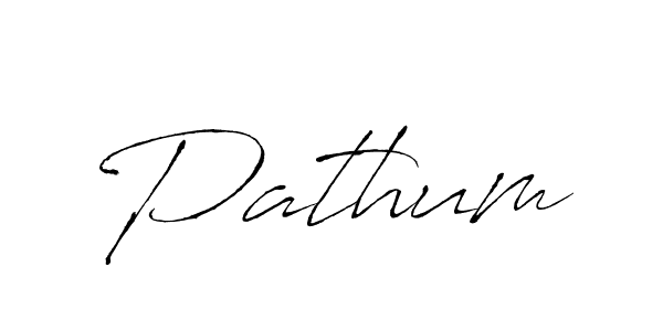 Use a signature maker to create a handwritten signature online. With this signature software, you can design (Antro_Vectra) your own signature for name Pathum. Pathum signature style 6 images and pictures png